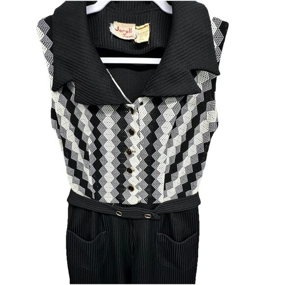 Vintage Jerell of Texas Pantsuit Sz Small Wide Leg Sleek Mod Boho Chic 70’s - Picture 2 of 12